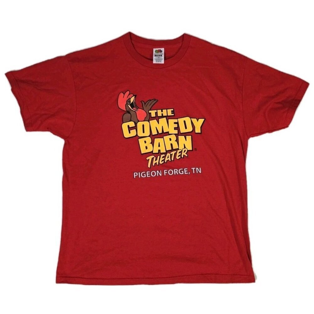 Comedy Barn Theater Pigeon Forge Tennessee Club T-Shirt Mens XL Rooster Chicken - Picture 2 of 7